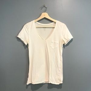 Old Navy • White V Neck Tee